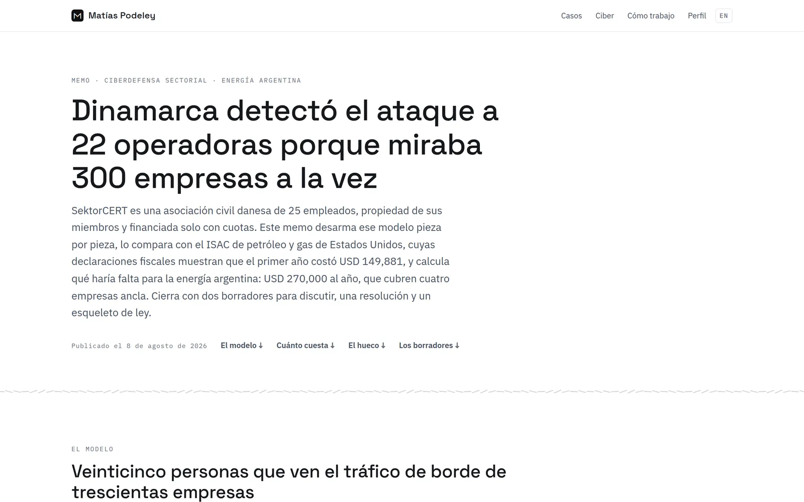 El memo de CERT sectorial, con sus escenarios de presupuesto